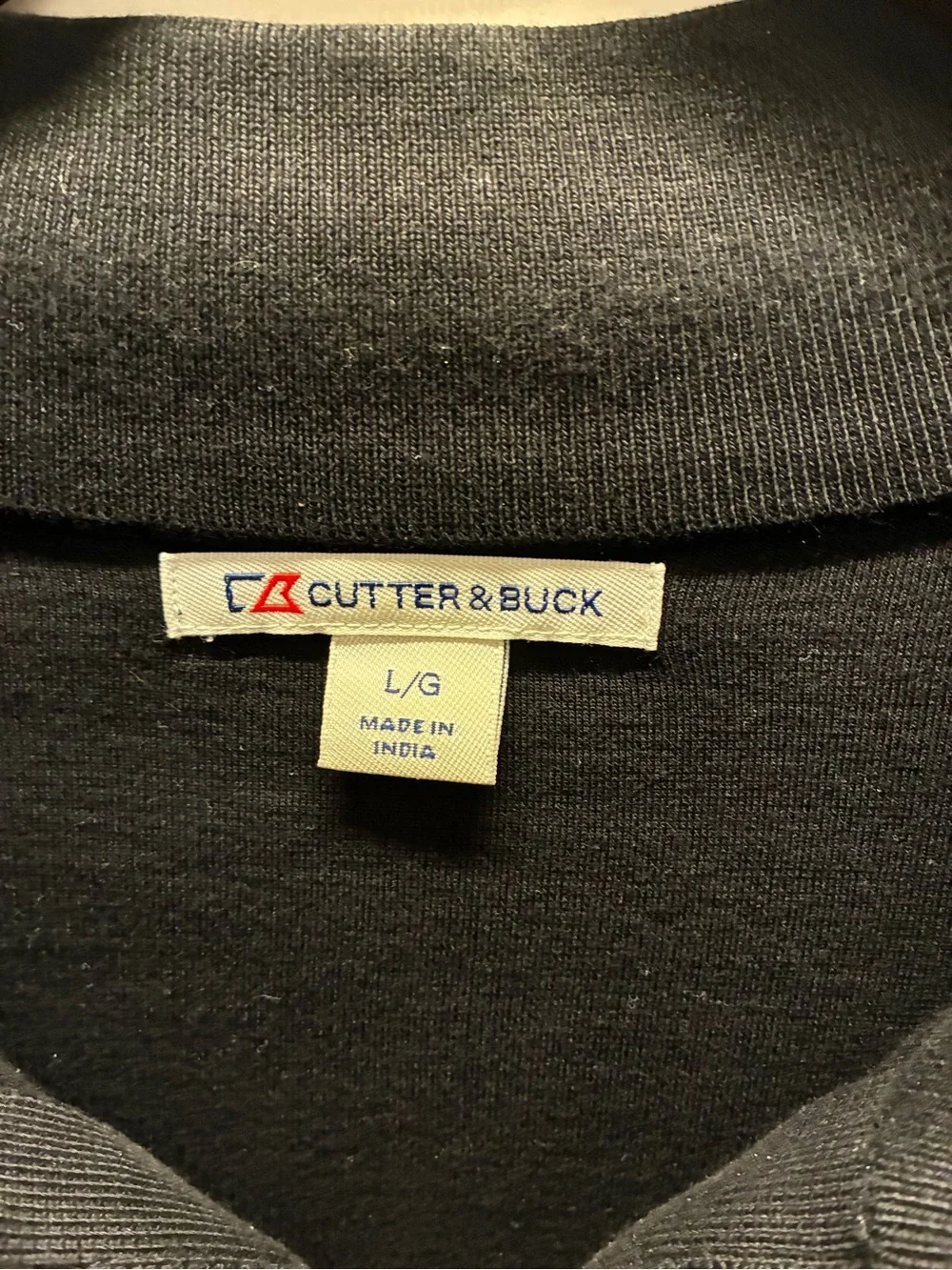Cutter & Buck Men's Black Half-Zip Pullover Sweater Size L